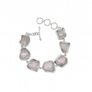 L’épine Rough Rose Quartz Bracelet - 925 Sterling Silver