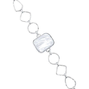Lucent Bracelet - 925 SS Freshwater Biwa Pearl Bracelet