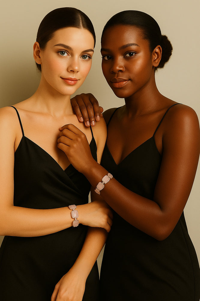 L’épine Rough Rose Quartz Bracelet - 925 Sterling Silver